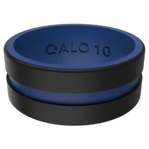 QALO Strata Folds Of Honor Thin Blue‎ Line Silicone Ring Size 10 NWT